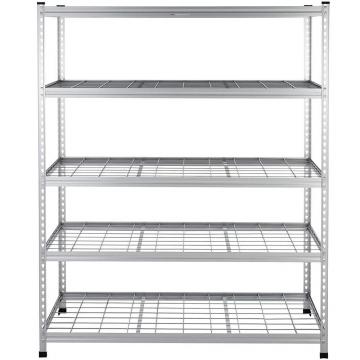 Foods Snack Wire Level Free Standing Display Shelf Stand Unit Wire Shelving with Wheels Display Unit Removable Sign Holder